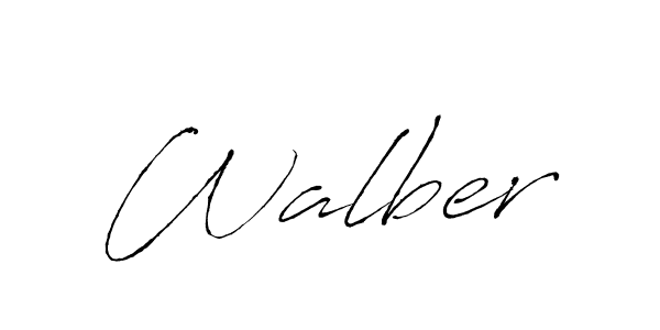 Create a beautiful signature design for name Walber. With this signature (Antro_Vectra) fonts, you can make a handwritten signature for free. Walber signature style 6 images and pictures png