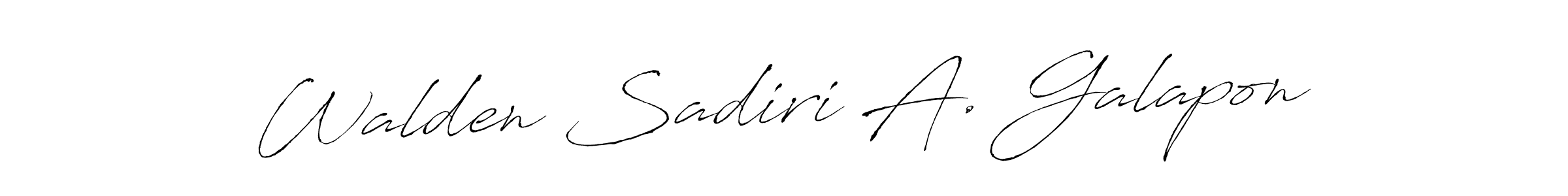 You should practise on your own different ways (Antro_Vectra) to write your name (Walden Sadiri A. Galapon) in signature. don't let someone else do it for you. Walden Sadiri A. Galapon signature style 6 images and pictures png