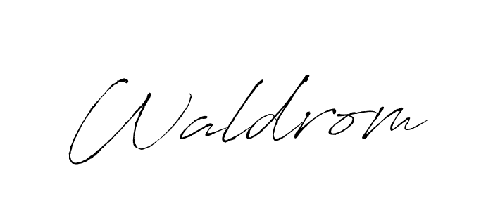 Make a beautiful signature design for name Waldrom. With this signature (Antro_Vectra) style, you can create a handwritten signature for free. Waldrom signature style 6 images and pictures png