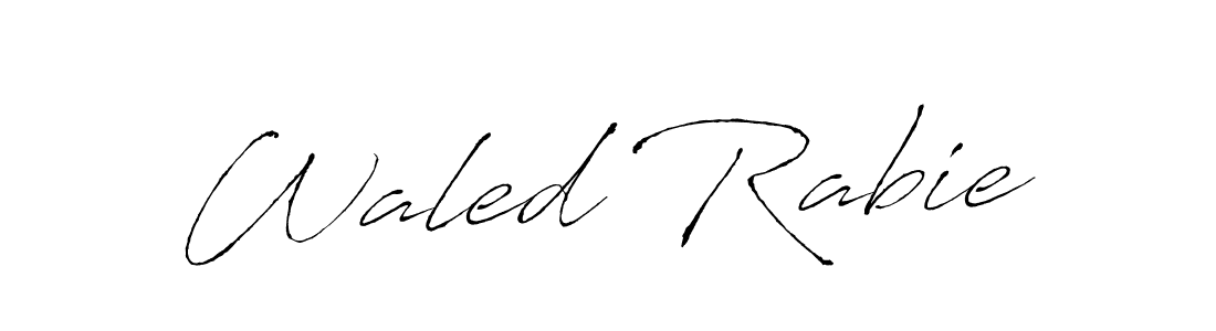 Design your own signature with our free online signature maker. With this signature software, you can create a handwritten (Antro_Vectra) signature for name Waled Rabie. Waled Rabie signature style 6 images and pictures png