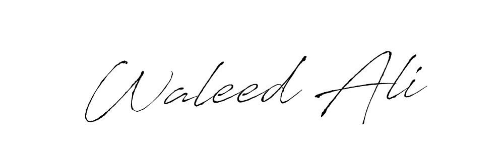 How to make Waleed Ali signature? Antro_Vectra is a professional autograph style. Create handwritten signature for Waleed Ali name. Waleed Ali signature style 6 images and pictures png