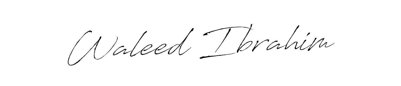 Use a signature maker to create a handwritten signature online. With this signature software, you can design (Antro_Vectra) your own signature for name Waleed Ibrahim. Waleed Ibrahim signature style 6 images and pictures png