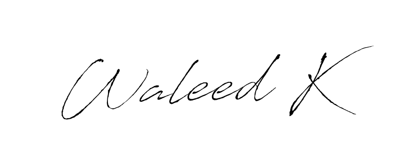 You should practise on your own different ways (Antro_Vectra) to write your name (Waleed K) in signature. don't let someone else do it for you. Waleed K signature style 6 images and pictures png