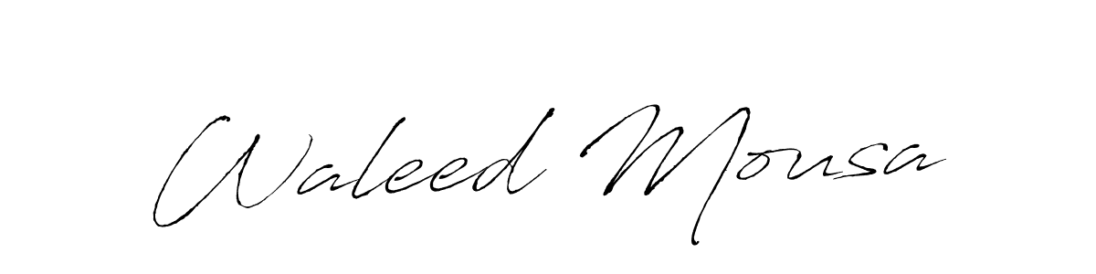 Design your own signature with our free online signature maker. With this signature software, you can create a handwritten (Antro_Vectra) signature for name Waleed Mousa. Waleed Mousa signature style 6 images and pictures png