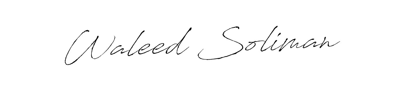 How to make Waleed Soliman name signature. Use Antro_Vectra style for creating short signs online. This is the latest handwritten sign. Waleed Soliman signature style 6 images and pictures png