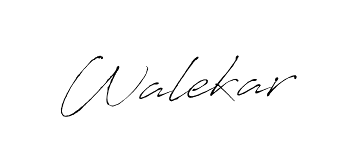 How to make Walekar name signature. Use Antro_Vectra style for creating short signs online. This is the latest handwritten sign. Walekar signature style 6 images and pictures png
