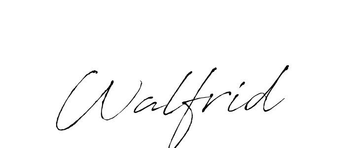 You should practise on your own different ways (Antro_Vectra) to write your name (Walfrid) in signature. don't let someone else do it for you. Walfrid signature style 6 images and pictures png