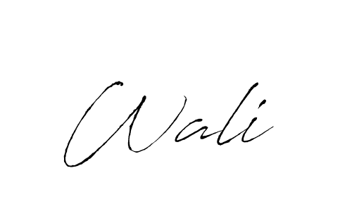 The best way (Antro_Vectra) to make a short signature is to pick only two or three words in your name. The name Wali  include a total of six letters. For converting this name. Wali  signature style 6 images and pictures png