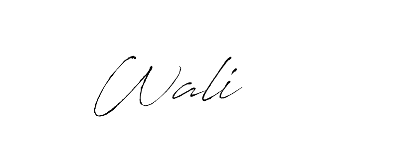 Similarly Antro_Vectra is the best handwritten signature design. Signature creator online .You can use it as an online autograph creator for name Wali    . Wali     signature style 6 images and pictures png