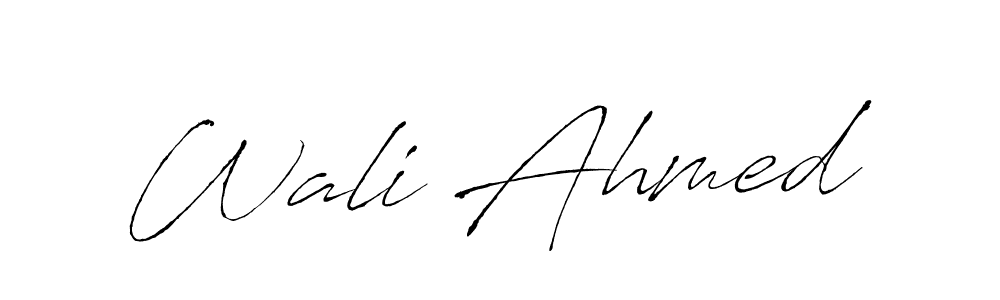 How to make Wali Ahmed signature? Antro_Vectra is a professional autograph style. Create handwritten signature for Wali Ahmed name. Wali Ahmed signature style 6 images and pictures png