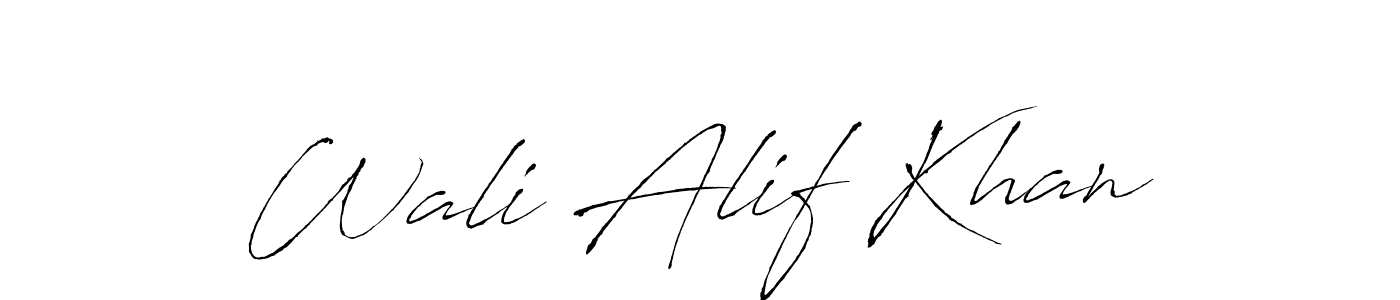 The best way (Antro_Vectra) to make a short signature is to pick only two or three words in your name. The name Wali Alif Khan include a total of six letters. For converting this name. Wali Alif Khan signature style 6 images and pictures png