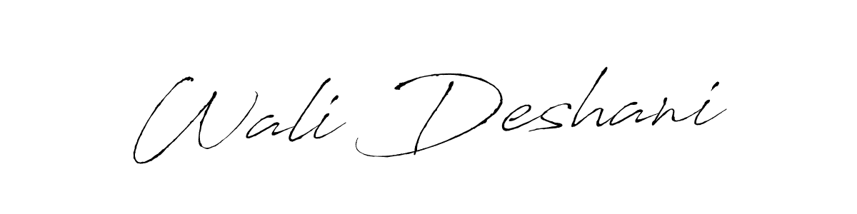 This is the best signature style for the Wali Deshani name. Also you like these signature font (Antro_Vectra). Mix name signature. Wali Deshani signature style 6 images and pictures png