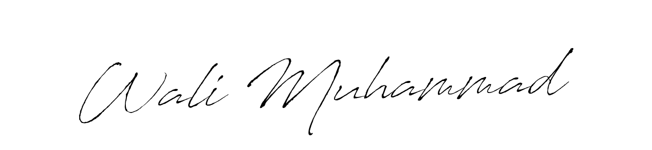Make a beautiful signature design for name Wali Muhammad. With this signature (Antro_Vectra) style, you can create a handwritten signature for free. Wali Muhammad signature style 6 images and pictures png