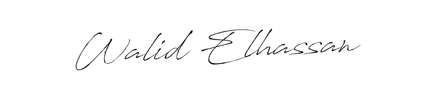 Design your own signature with our free online signature maker. With this signature software, you can create a handwritten (Antro_Vectra) signature for name Walid Elhassan. Walid Elhassan signature style 6 images and pictures png