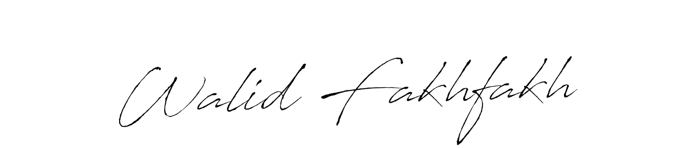 Make a beautiful signature design for name Walid Fakhfakh. With this signature (Antro_Vectra) style, you can create a handwritten signature for free. Walid Fakhfakh signature style 6 images and pictures png
