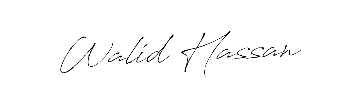 Design your own signature with our free online signature maker. With this signature software, you can create a handwritten (Antro_Vectra) signature for name Walid Hassan. Walid Hassan signature style 6 images and pictures png