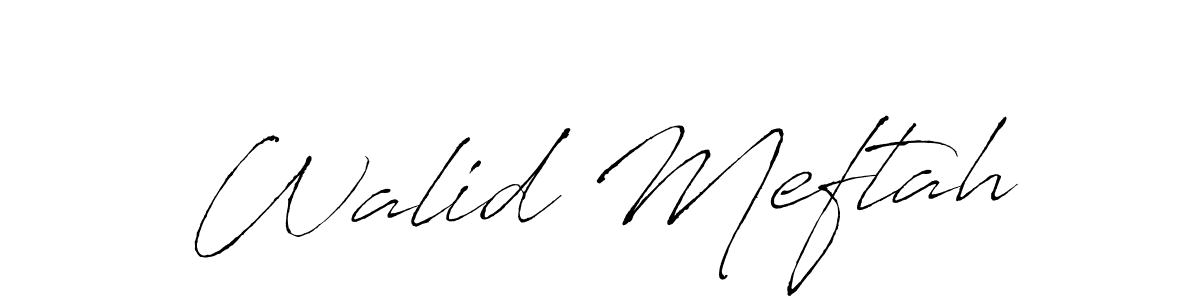 Also You can easily find your signature by using the search form. We will create Walid Meftah name handwritten signature images for you free of cost using Antro_Vectra sign style. Walid Meftah signature style 6 images and pictures png