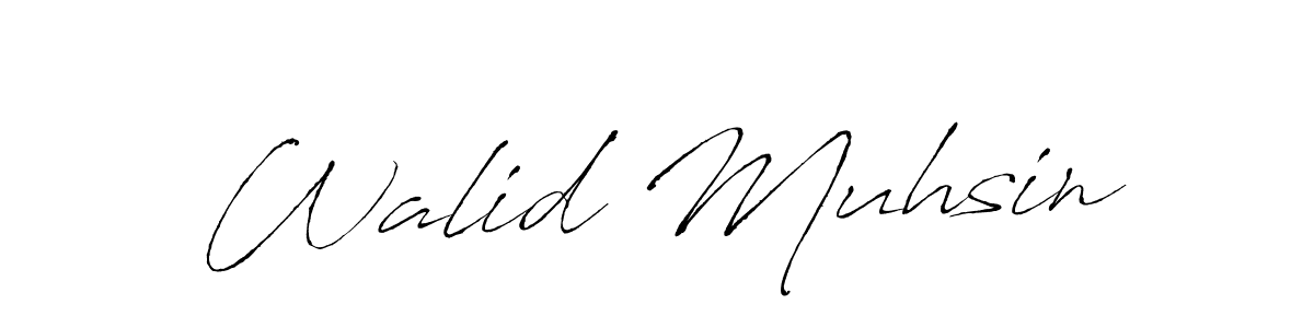 Make a beautiful signature design for name Walid Muhsin. With this signature (Antro_Vectra) style, you can create a handwritten signature for free. Walid Muhsin signature style 6 images and pictures png