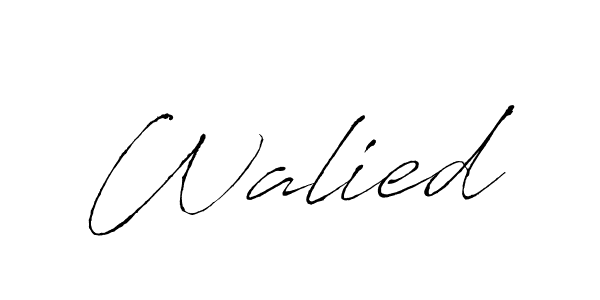 Create a beautiful signature design for name Walied. With this signature (Antro_Vectra) fonts, you can make a handwritten signature for free. Walied signature style 6 images and pictures png