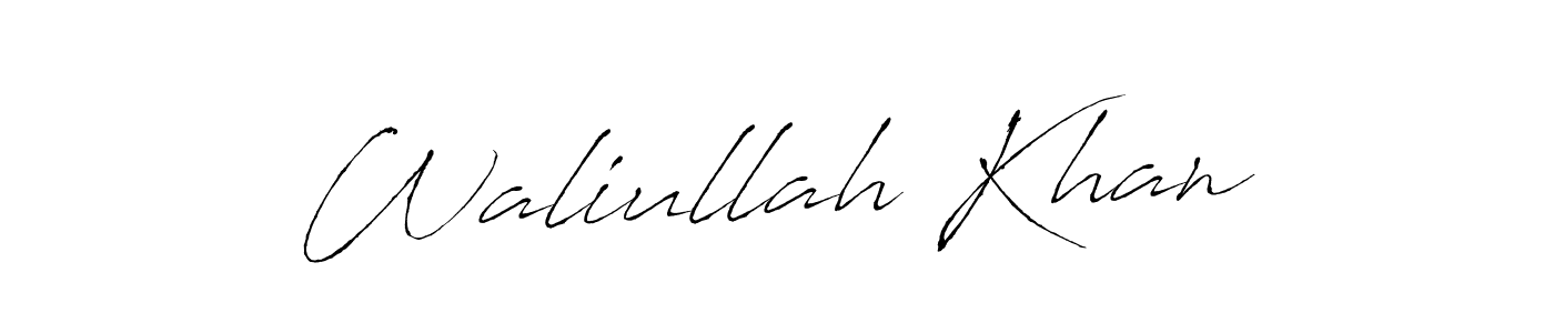 Make a beautiful signature design for name Waliullah Khan. Use this online signature maker to create a handwritten signature for free. Waliullah Khan signature style 6 images and pictures png