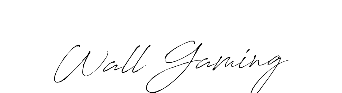 Use a signature maker to create a handwritten signature online. With this signature software, you can design (Antro_Vectra) your own signature for name Wall Gaming. Wall Gaming signature style 6 images and pictures png