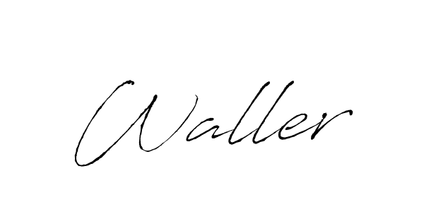 Design your own signature with our free online signature maker. With this signature software, you can create a handwritten (Antro_Vectra) signature for name Waller. Waller signature style 6 images and pictures png