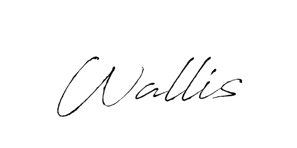 Use a signature maker to create a handwritten signature online. With this signature software, you can design (Antro_Vectra) your own signature for name Wallis. Wallis signature style 6 images and pictures png