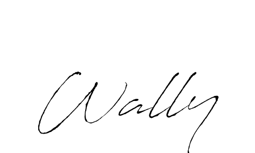 Make a beautiful signature design for name Wally. With this signature (Antro_Vectra) style, you can create a handwritten signature for free. Wally signature style 6 images and pictures png