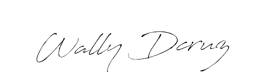 Antro_Vectra is a professional signature style that is perfect for those who want to add a touch of class to their signature. It is also a great choice for those who want to make their signature more unique. Get Wally Dcruz name to fancy signature for free. Wally Dcruz signature style 6 images and pictures png