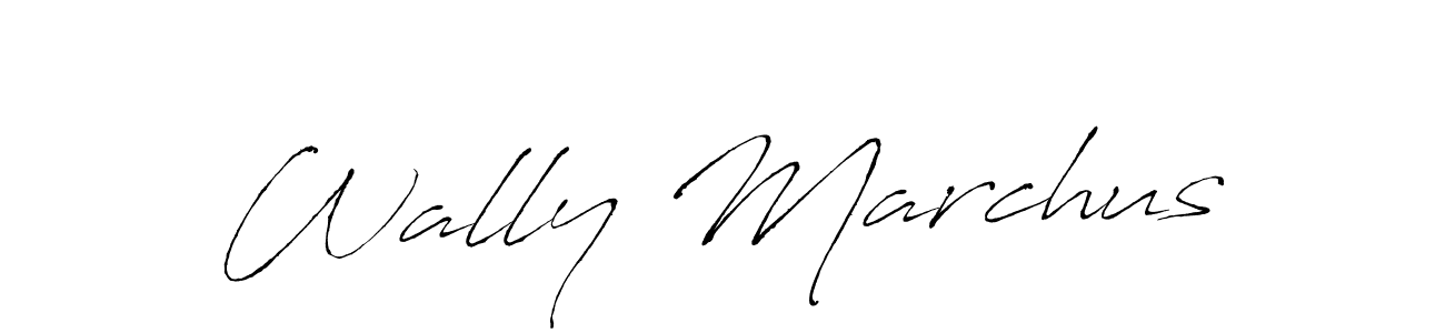 Design your own signature with our free online signature maker. With this signature software, you can create a handwritten (Antro_Vectra) signature for name Wally Marchus. Wally Marchus signature style 6 images and pictures png