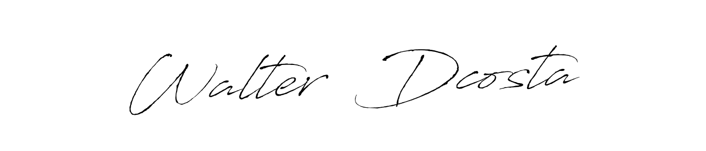 Antro_Vectra is a professional signature style that is perfect for those who want to add a touch of class to their signature. It is also a great choice for those who want to make their signature more unique. Get Walter  Dcosta name to fancy signature for free. Walter  Dcosta signature style 6 images and pictures png