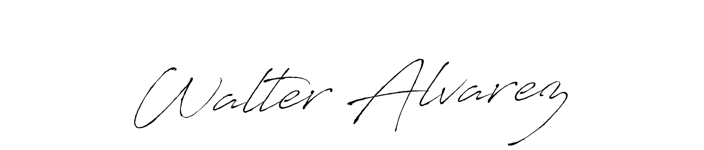 How to make Walter Alvarez name signature. Use Antro_Vectra style for creating short signs online. This is the latest handwritten sign. Walter Alvarez signature style 6 images and pictures png
