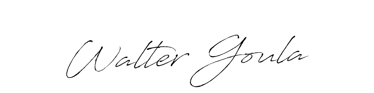 How to make Walter Goula name signature. Use Antro_Vectra style for creating short signs online. This is the latest handwritten sign. Walter Goula signature style 6 images and pictures png