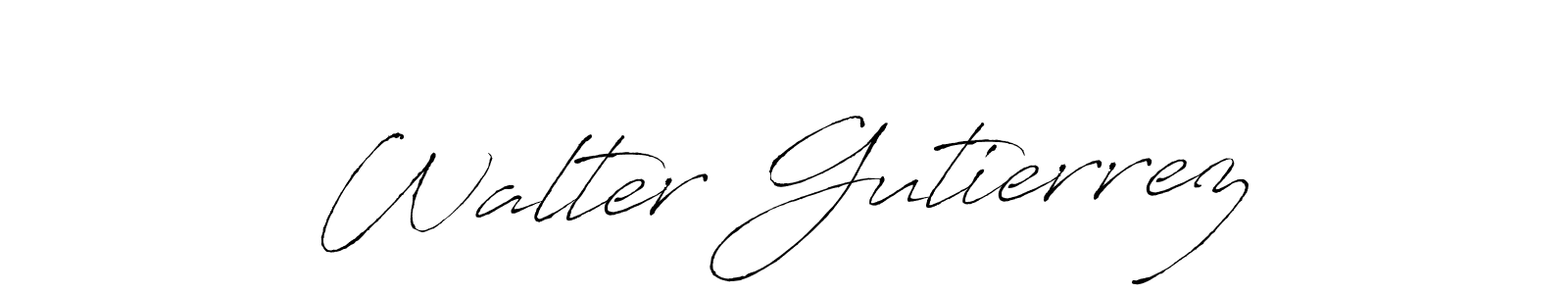 Design your own signature with our free online signature maker. With this signature software, you can create a handwritten (Antro_Vectra) signature for name Walter Gutierrez. Walter Gutierrez signature style 6 images and pictures png