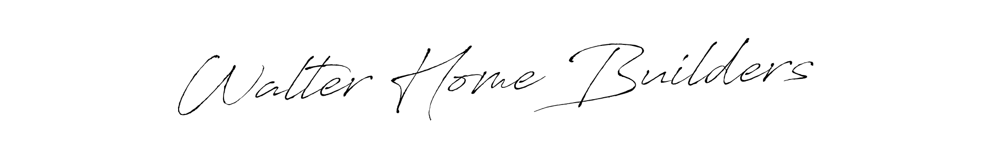 Design your own signature with our free online signature maker. With this signature software, you can create a handwritten (Antro_Vectra) signature for name Walter Home Builders. Walter Home Builders signature style 6 images and pictures png