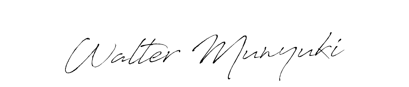 Antro_Vectra is a professional signature style that is perfect for those who want to add a touch of class to their signature. It is also a great choice for those who want to make their signature more unique. Get Walter Munyuki name to fancy signature for free. Walter Munyuki signature style 6 images and pictures png