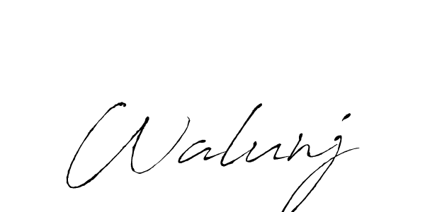 The best way (Antro_Vectra) to make a short signature is to pick only two or three words in your name. The name Walunj include a total of six letters. For converting this name. Walunj signature style 6 images and pictures png