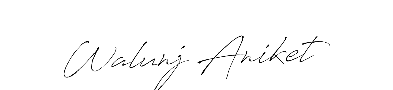 Make a beautiful signature design for name Walunj Aniket. Use this online signature maker to create a handwritten signature for free. Walunj Aniket signature style 6 images and pictures png