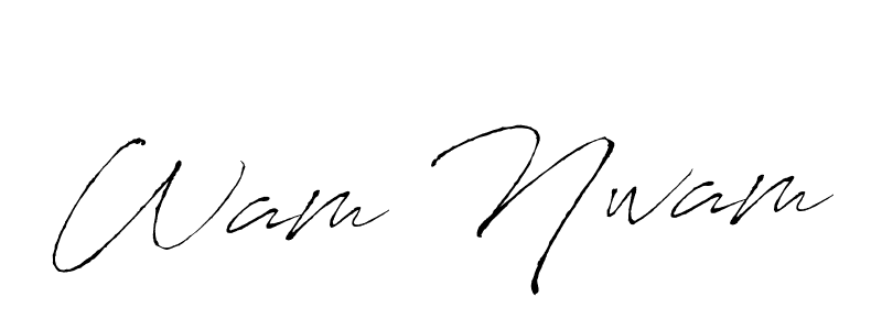 Also You can easily find your signature by using the search form. We will create Wam Nwam name handwritten signature images for you free of cost using Antro_Vectra sign style. Wam Nwam signature style 6 images and pictures png