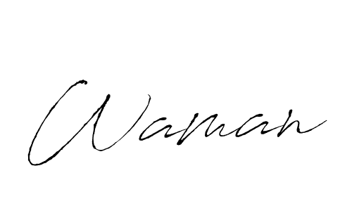 How to make Waman signature? Antro_Vectra is a professional autograph style. Create handwritten signature for Waman name. Waman signature style 6 images and pictures png