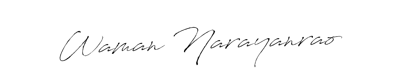 The best way (Antro_Vectra) to make a short signature is to pick only two or three words in your name. The name Waman Narayanrao include a total of six letters. For converting this name. Waman Narayanrao signature style 6 images and pictures png