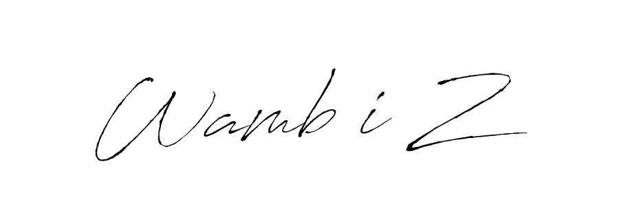 Wambũi Z stylish signature style. Best Handwritten Sign (Antro_Vectra) for my name. Handwritten Signature Collection Ideas for my name Wambũi Z. Wambũi Z signature style 6 images and pictures png