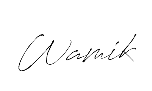 if you are searching for the best signature style for your name Wamik. so please give up your signature search. here we have designed multiple signature styles  using Antro_Vectra. Wamik signature style 6 images and pictures png