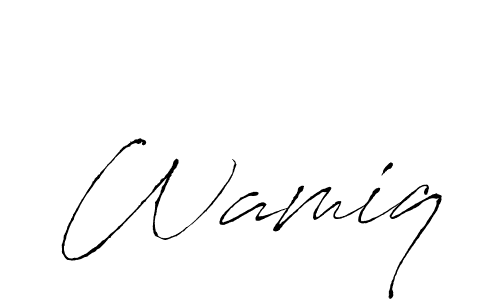 Create a beautiful signature design for name Wamiq. With this signature (Antro_Vectra) fonts, you can make a handwritten signature for free. Wamiq signature style 6 images and pictures png