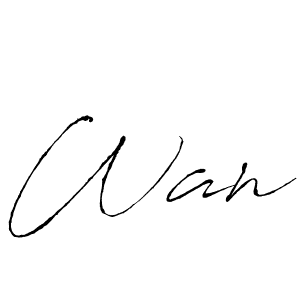 You should practise on your own different ways (Antro_Vectra) to write your name (Wan) in signature. don't let someone else do it for you. Wan signature style 6 images and pictures png