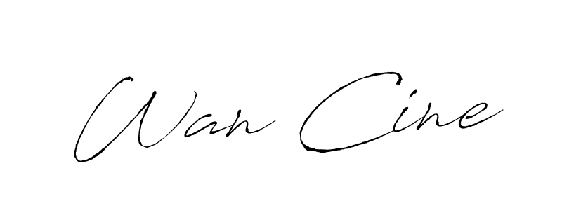 Wan Cine stylish signature style. Best Handwritten Sign (Antro_Vectra) for my name. Handwritten Signature Collection Ideas for my name Wan Cine. Wan Cine signature style 6 images and pictures png