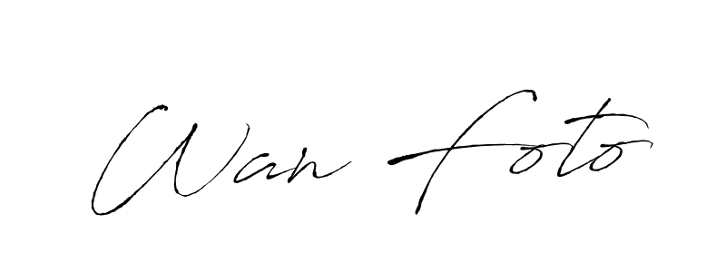 Design your own signature with our free online signature maker. With this signature software, you can create a handwritten (Antro_Vectra) signature for name Wan Foto. Wan Foto signature style 6 images and pictures png