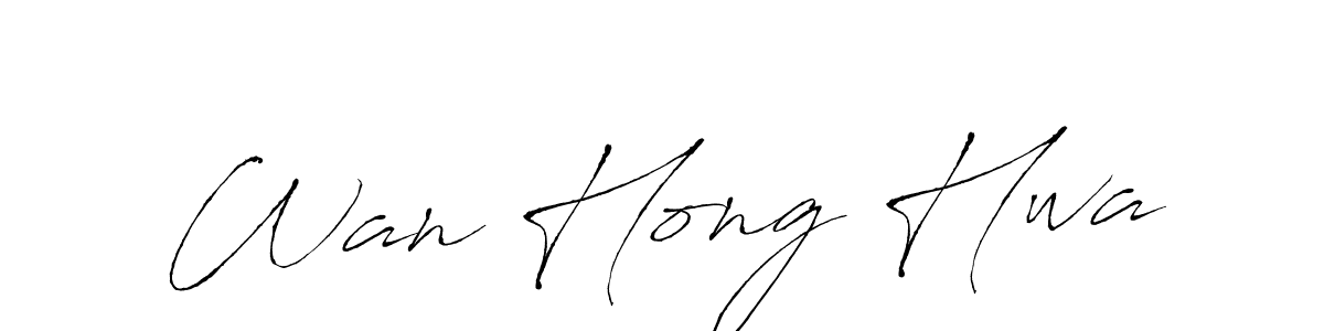 Create a beautiful signature design for name Wan Hong Hwa. With this signature (Antro_Vectra) fonts, you can make a handwritten signature for free. Wan Hong Hwa signature style 6 images and pictures png