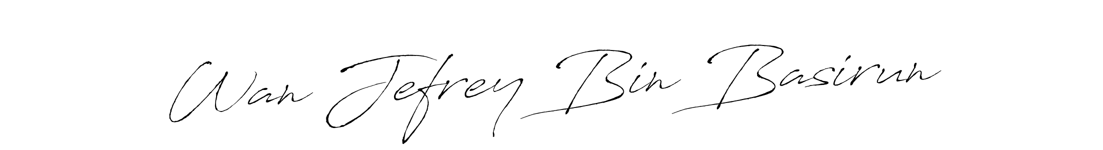 Design your own signature with our free online signature maker. With this signature software, you can create a handwritten (Antro_Vectra) signature for name Wan Jefrey Bin Basirun. Wan Jefrey Bin Basirun signature style 6 images and pictures png