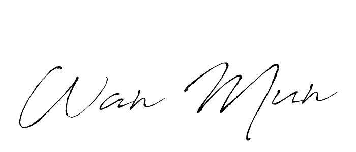 How to Draw Wan Mun signature style? Antro_Vectra is a latest design signature styles for name Wan Mun. Wan Mun signature style 6 images and pictures png